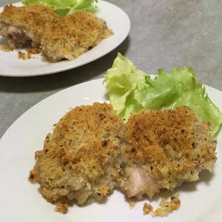 鶏肉の香草パン粉焼き♪